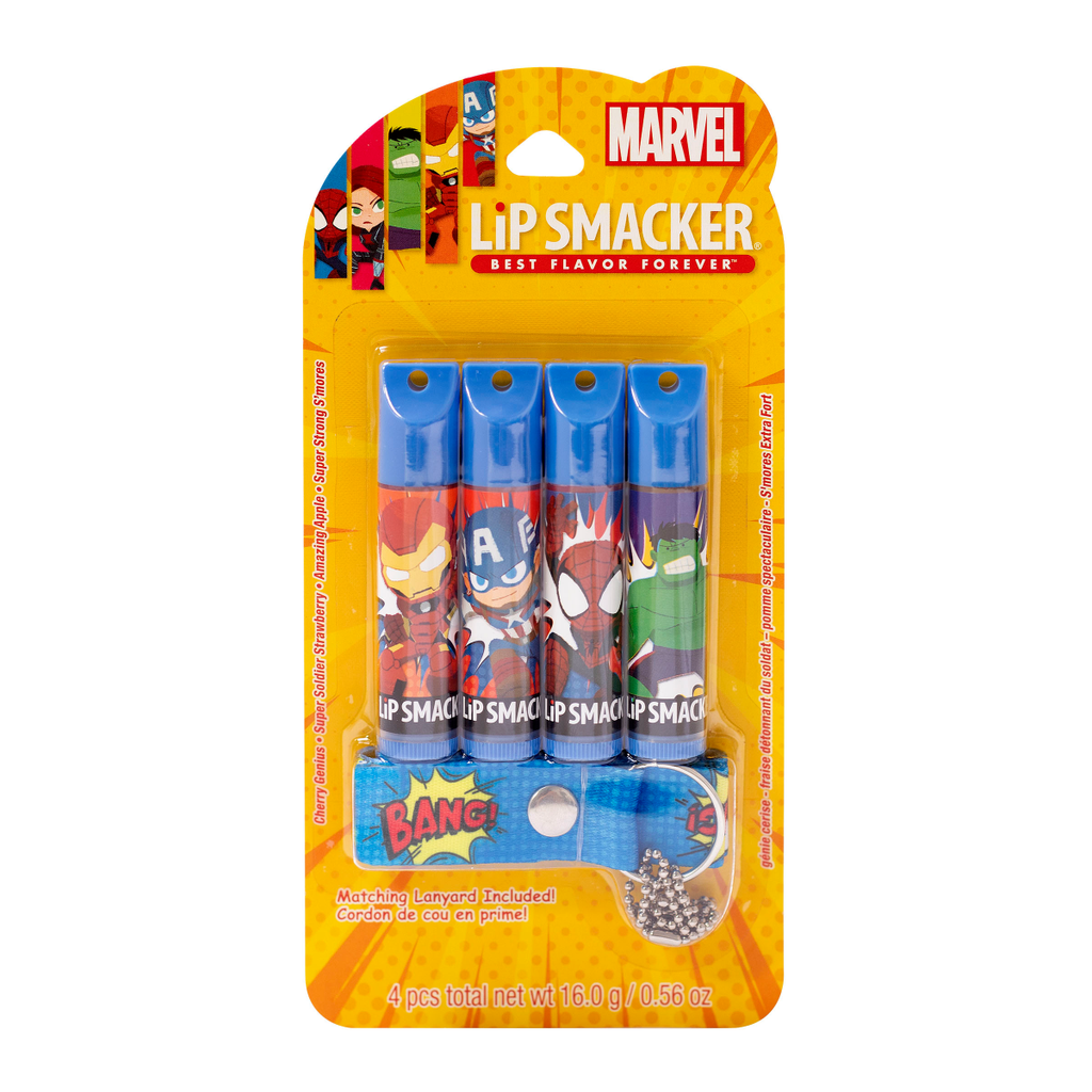 Marvel Avengers Lanyard & 4-Piece Lip Balm Set - Lip Smacker