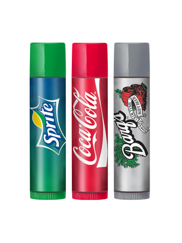 Lip Smacker | Coca-Cola Trio - products front facing with cap fastened, with white background