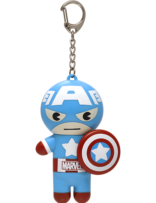 Lip Smacker | Marvel Super Hero Captain America Lip Balm  - product front facing with cap fastened, with no background