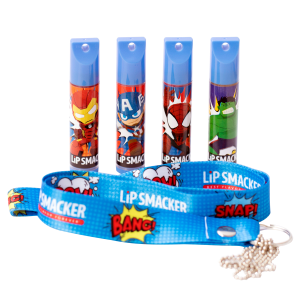 Marvel Lip Balm Lanyard | Lip Smacker - Product front facing caps fastened, with no background