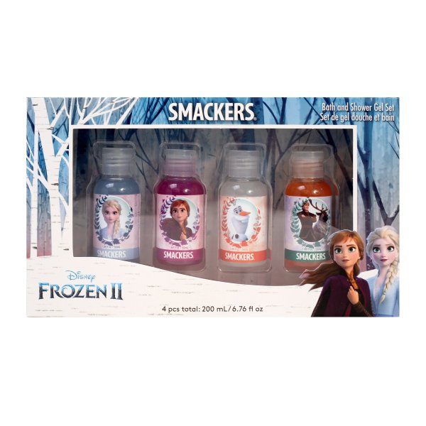 Lip Smacker | SmackerÂ® Frozen II Shower Gel - products front facing, in box, with white background
