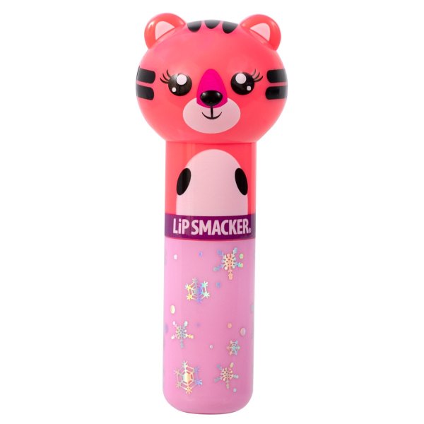Lip Smacker |Holiday Tiger Lippy Pal Lip Balm | Product front facing, outside of packaging, closed cap, white background