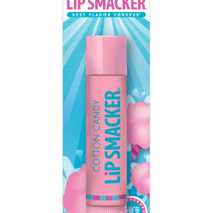 Lip Smacker | Cotton Candy  - product front facing with cap fastened, carded rendering, with no background