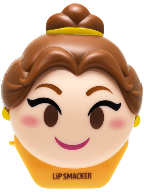 Lip Smacker | Disney Emoji Lip Balm - Belle - #LastRosePetal - product front facing with cap fastened, carded, with no background