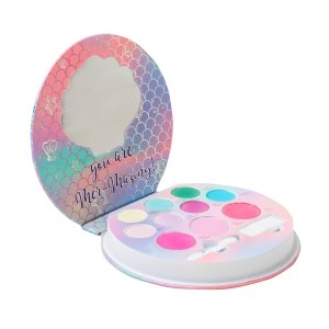Lip Smacker | Smackers Sparkle & Shine Makeup Palette - Mermaid Palette - product front facing, open compact, white background